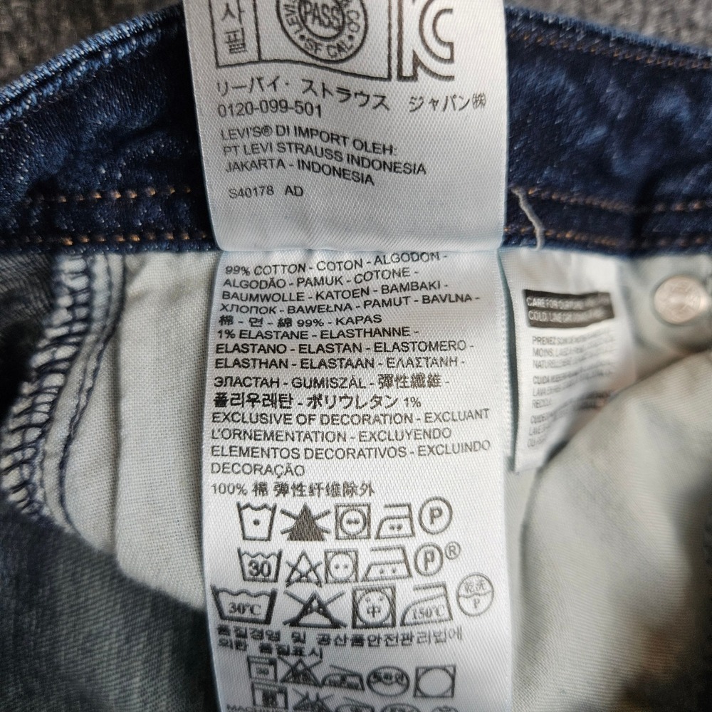 Levis 529 Curvy Straight Leg Jeans Women 6 Dark Wash Denim Mid Rise Flap Pockets - Picture 8 of 11